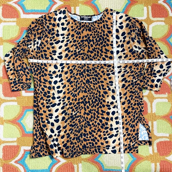 1990s vintage leopard print tunic - size 1X - Picture 6 of 7